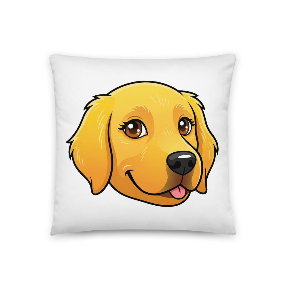 Coussin Golden Retriever Kawaii pour Dog Dad Amoureux des Bouilles