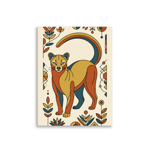 Poster Cryptoprocta ferox illustration – Fossa Madagascar