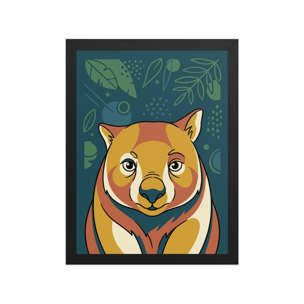Poster Wombat Australien Encadré – Line Art