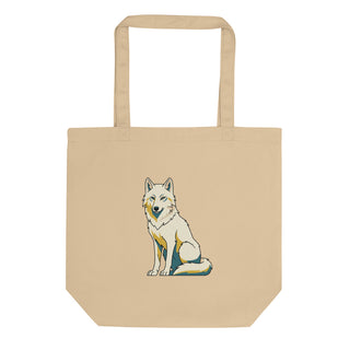Tote Bag Loup Arctique – Illustration Line-Art Graphique