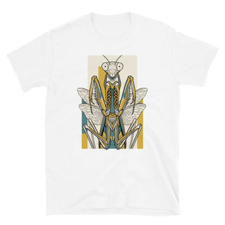 T-shirt mante religieuse – Illustration line-art premium