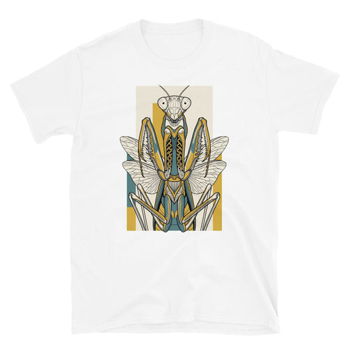 T-shirt mante religieuse – Illustration line-art premium