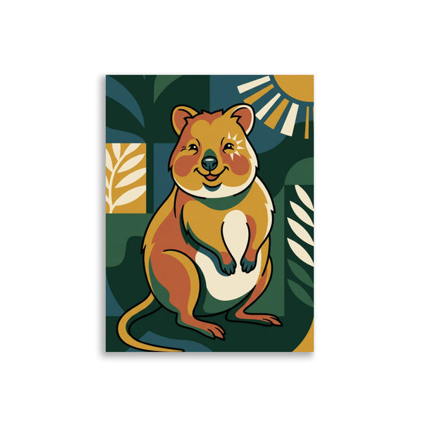 Poster Quokka Souriant – Décoration Murale Line Art