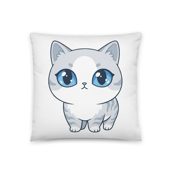 Coussin Chat Kawaii Luna - Douceur Étoilée pour Votre Compagnon