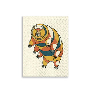 Poster Ourson d'Eau Minimaliste – Tardigrade Line Art