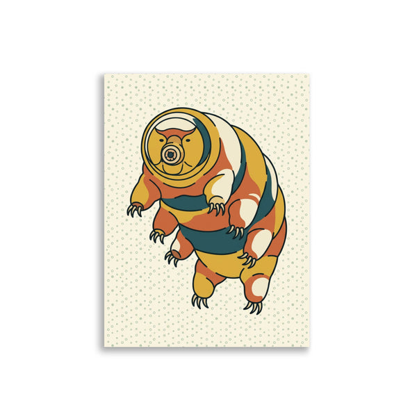 Poster Ourson d'Eau Minimaliste – Tardigrade Line Art