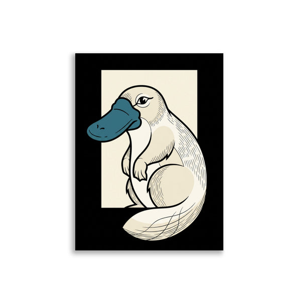 Affiche illustration ornithorynque – Line Art