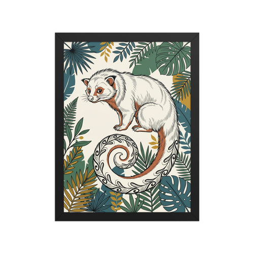 Affiche binturong encadrée – Line art