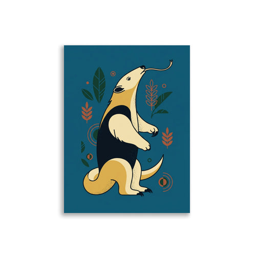 Affiche Tamanoir Décoration Murale – Tamandua Line Art