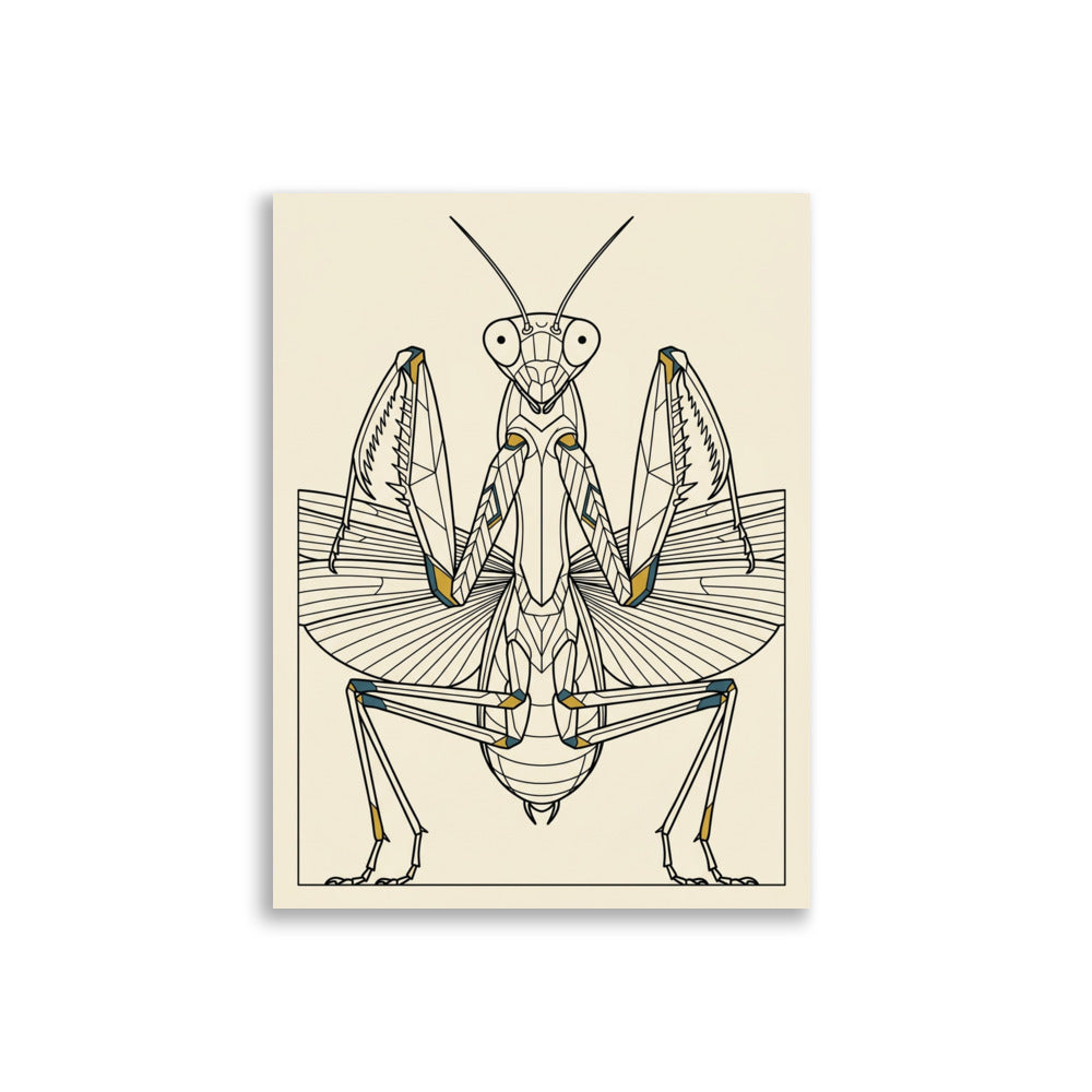 Affiche entomologie décorative moderne – Mante Royale - vue 1
