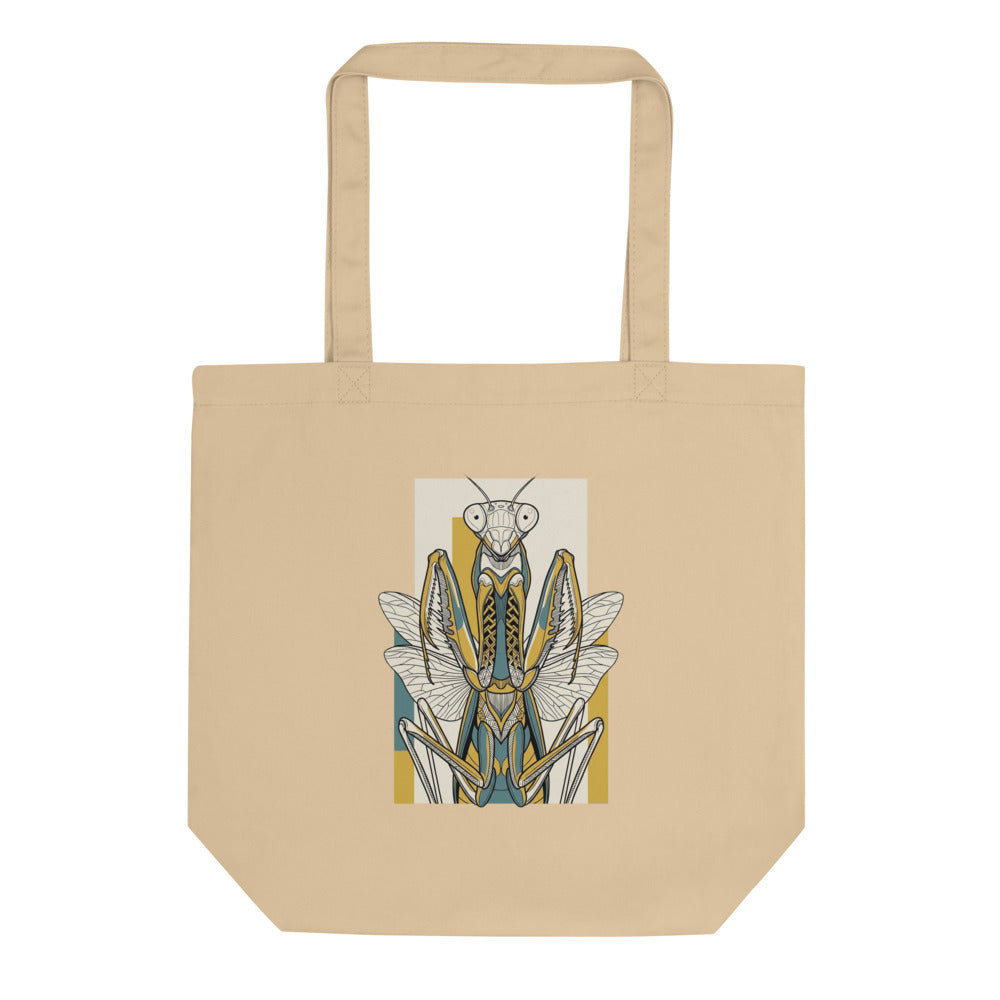 Tote bag mante religieuse – Illustration line-art premium - vue 1