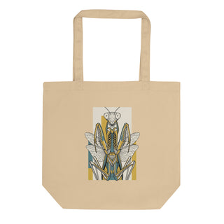 Tote bag mante religieuse – Illustration line-art premium