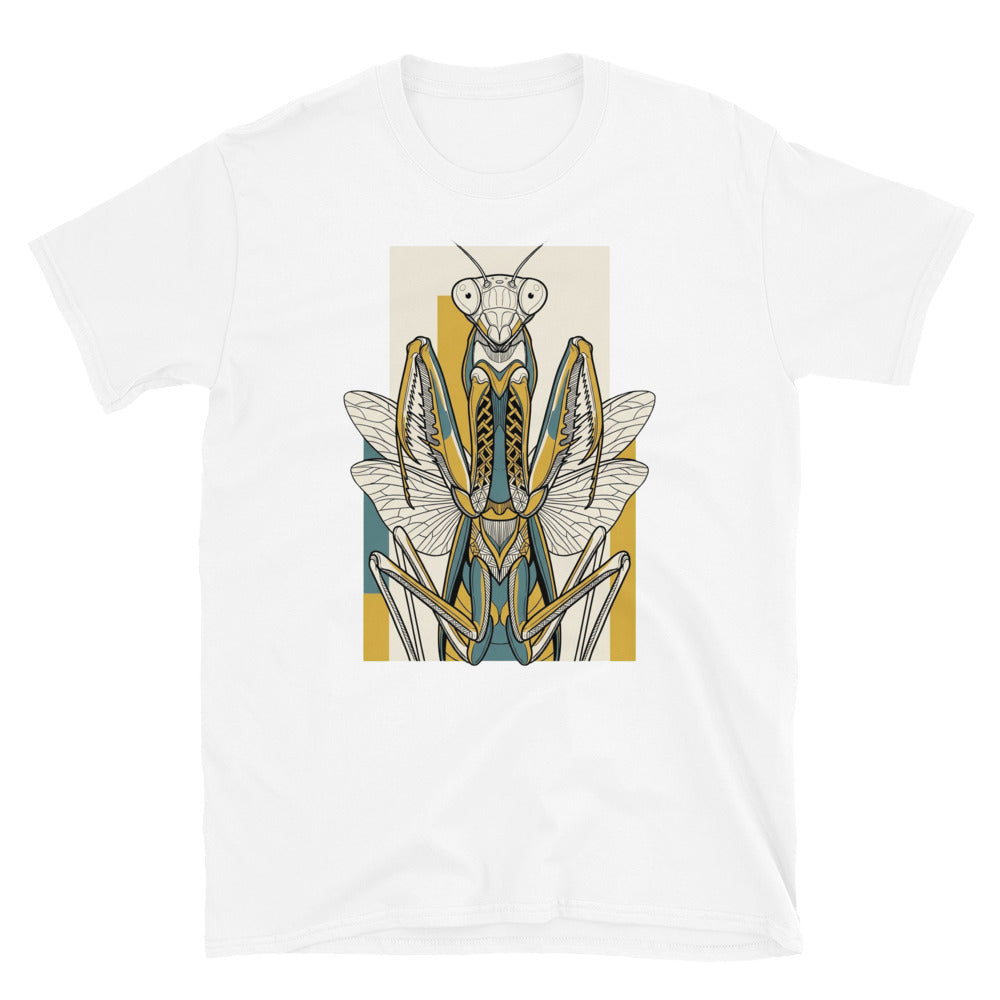 T-shirt mante religieuse – Illustration line-art premium - vue 1